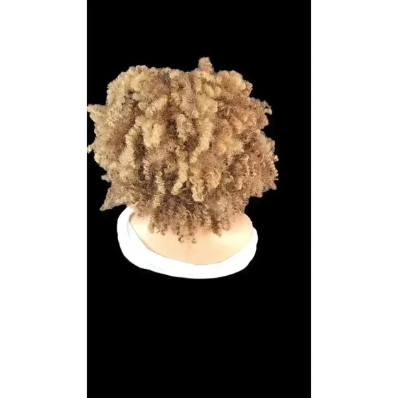 Braided wigs 100% handmade, short afro wig, stunning, colored Wig Mixt NWT short - Picture 15 of 15